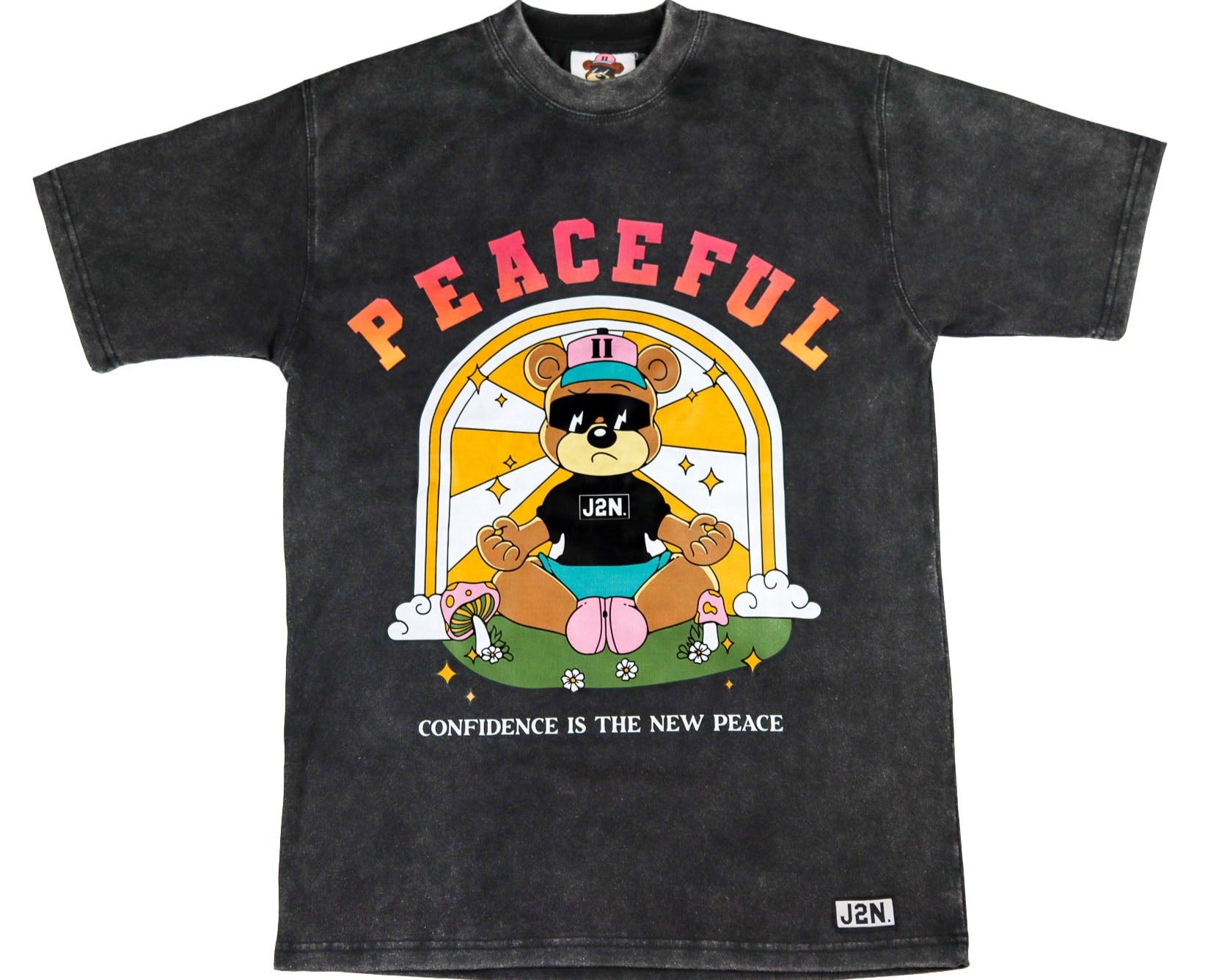 Acid wash Peaceful tee - Just2Nice
