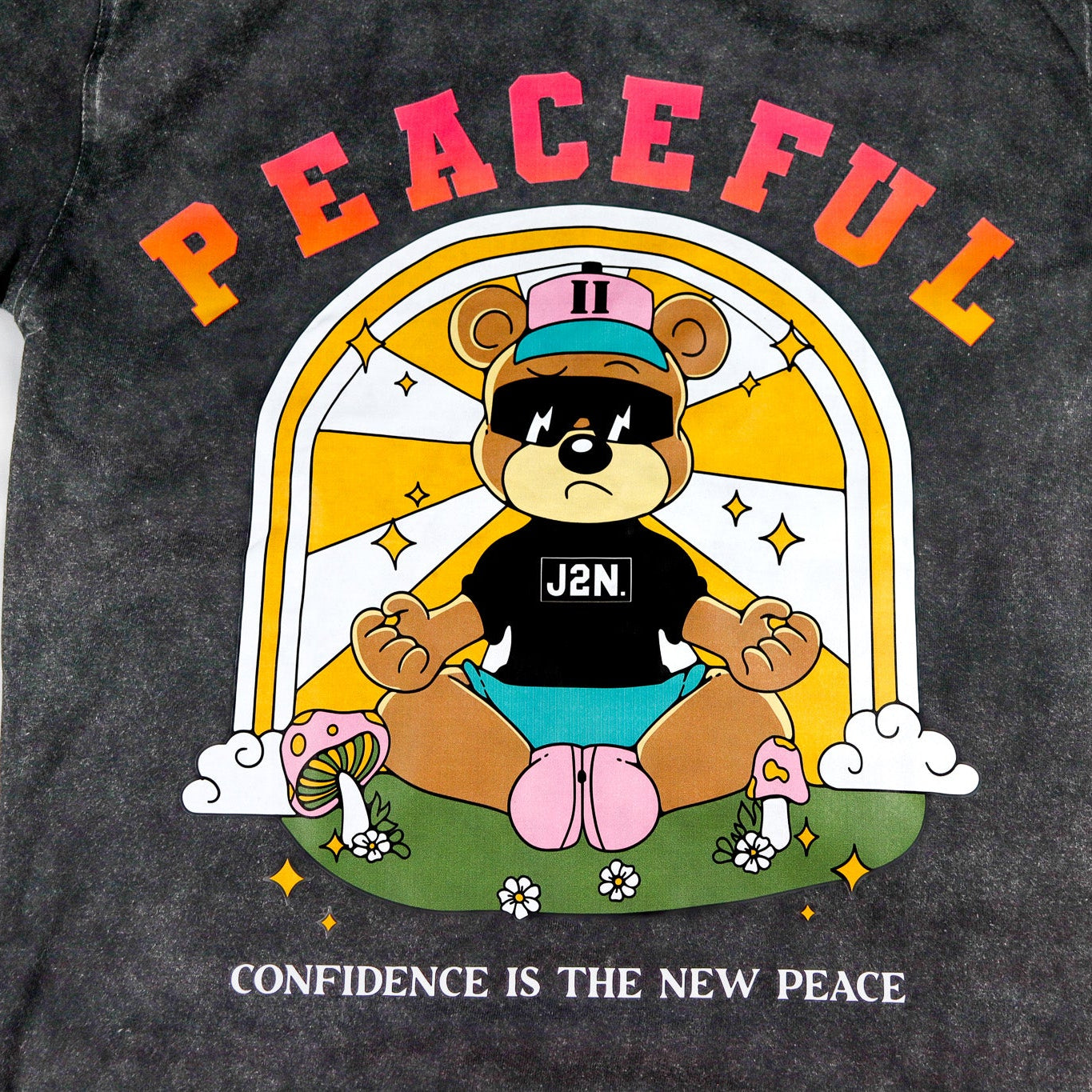 Acid wash Peaceful tee - Just2Nice