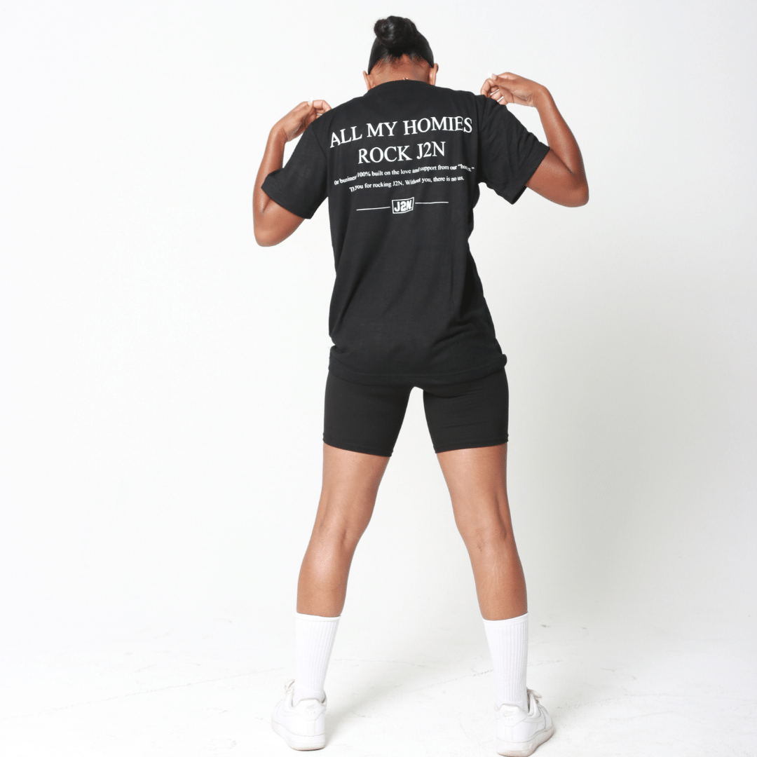 ALL MY HOMIES T-SHIRT (Black) | Just2Nice