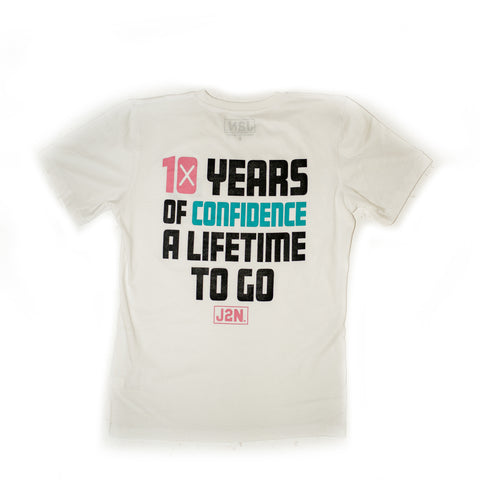 10 YEARS OF CONFIDENCE T-Shirt (white) - Just2Nice