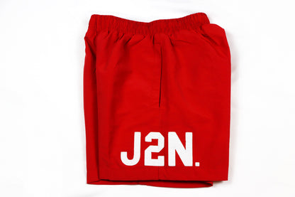 RUN CLUB SHORTS (RED) - Just2Nice