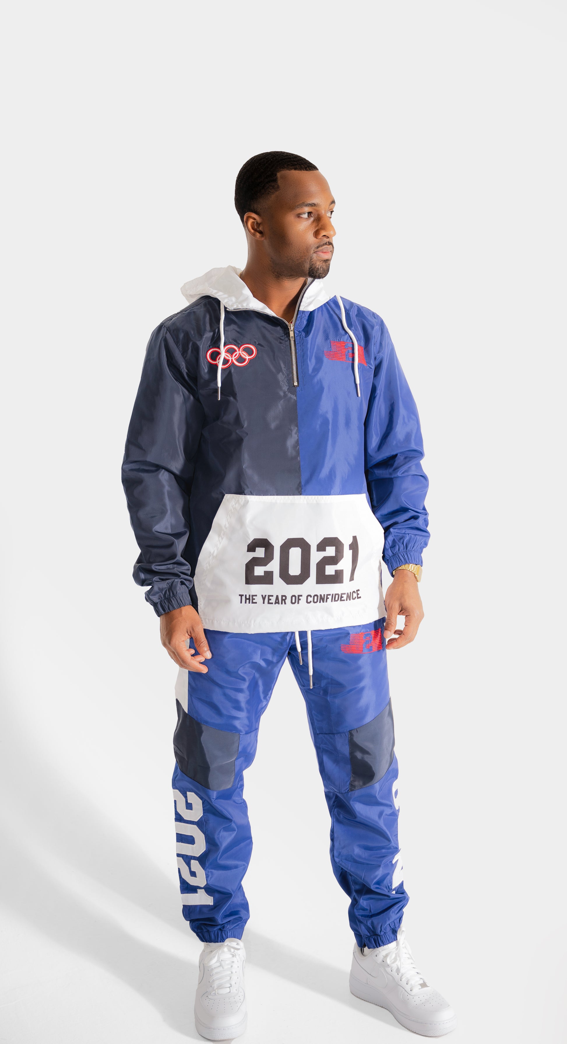 Blue Track Jacket 2021 Year of Confidence - Just2Nice