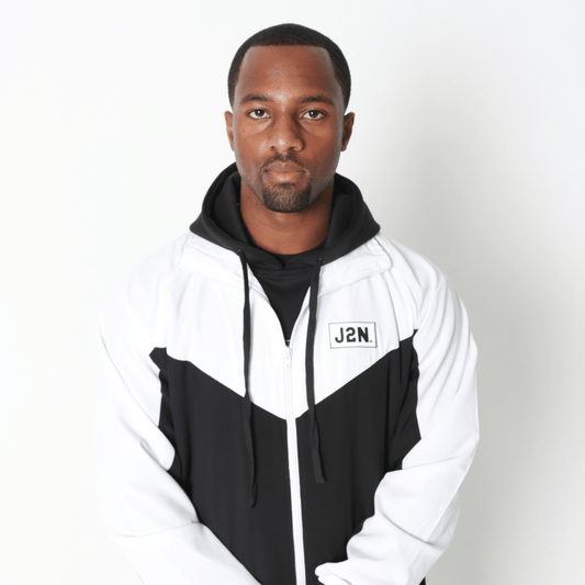 J2N Track Jacket (Black & White) - Just2Nice