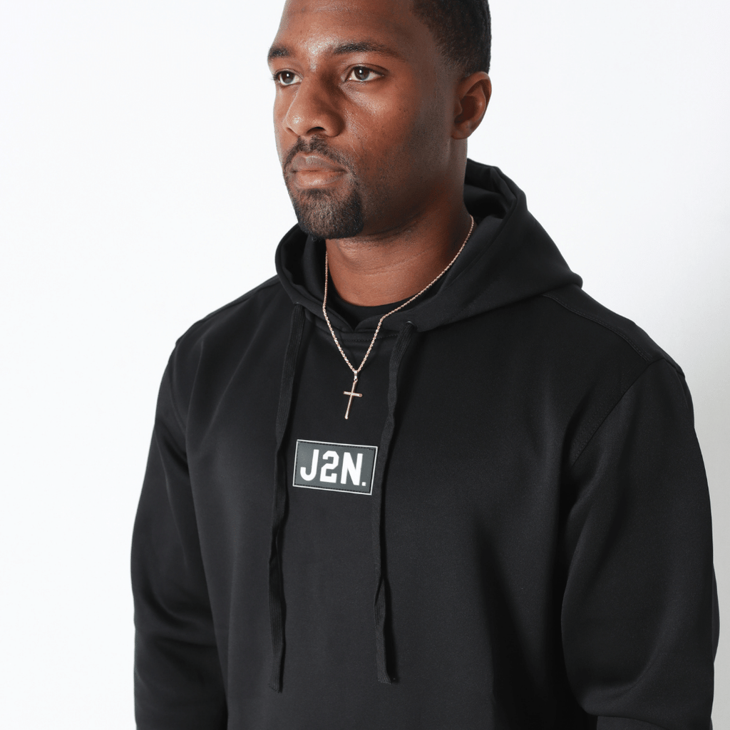 Black athletic shop hoodie