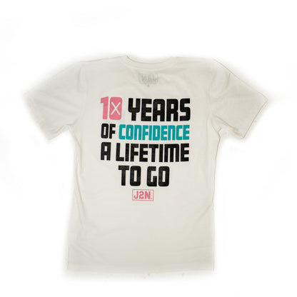 10 YEARS OF CONFIDENCE T-Shirt (white) - Just2Nice