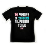 10 YEARS OF CONFIDENCE T-Shirt (Black) - Just2Nice