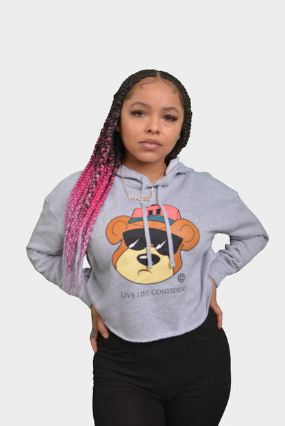 J2N Bear Crop Top Grey - Just2Nice