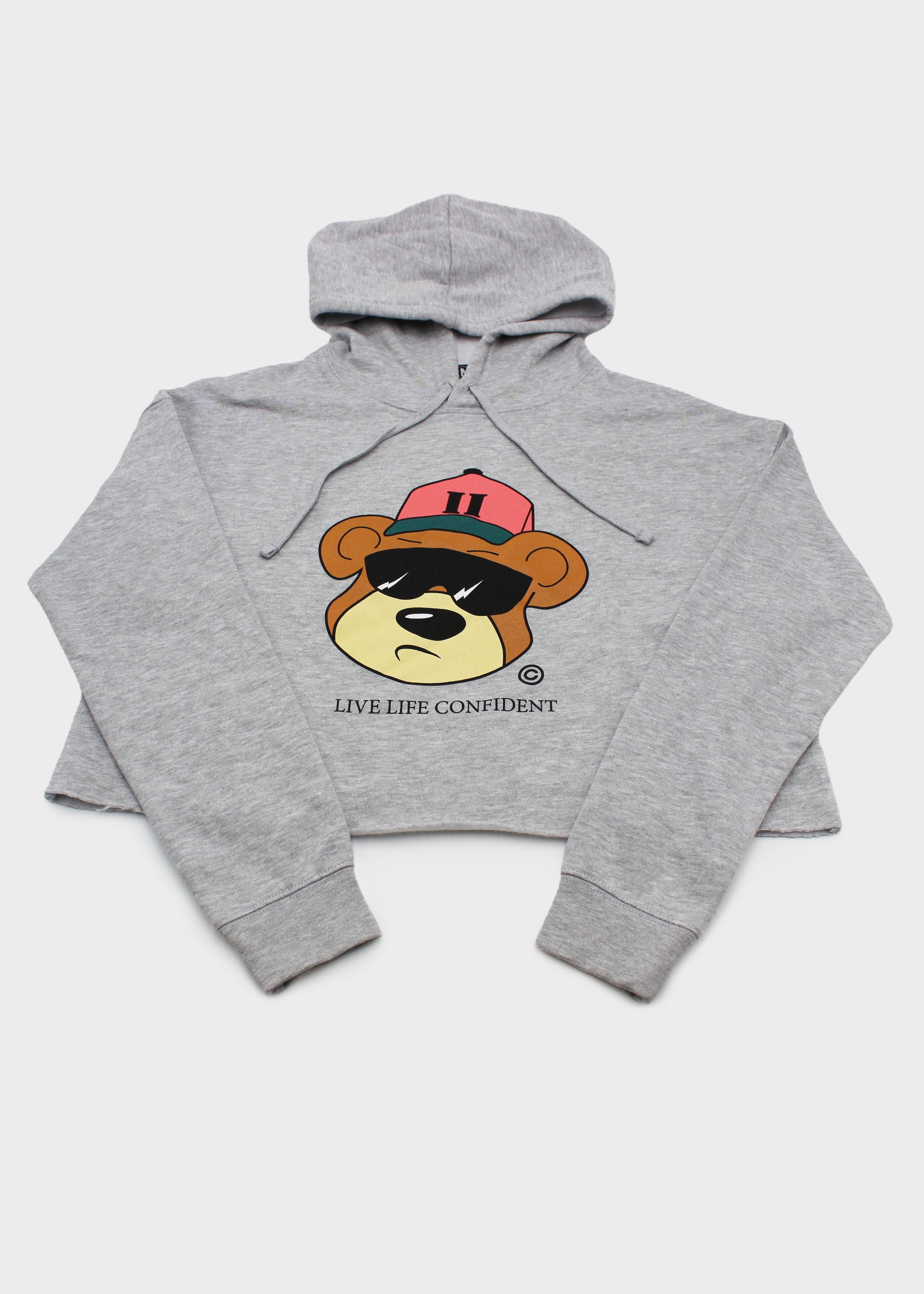 J2N Bear Crop Top Grey - Just2Nice