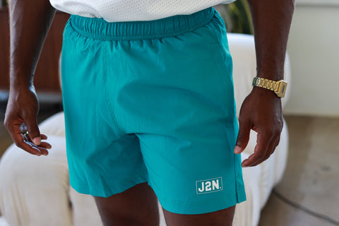 J2N luxury athletic shorts (Teal) - Just2Nice