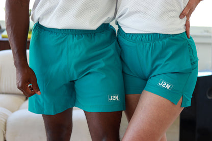 J2N luxury athletic shorts (Teal) - Just2Nice