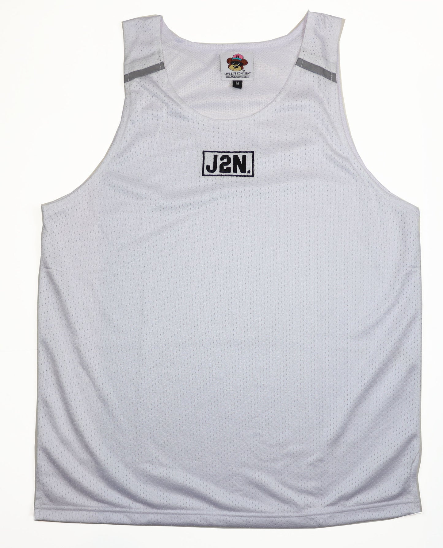 J2N Luxury Mesh Tank (White) - Just2Nice